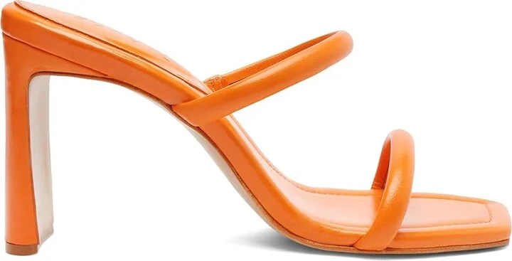 Schutz Ully Tab Women's Sandals Bright Tangerine : 11 M, Leather - Image 6