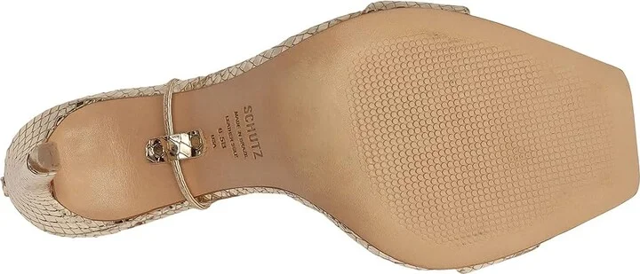 Schutz Vikki Metallic Leather Sandal Women's Sandals Gold : 10 M - Image 3