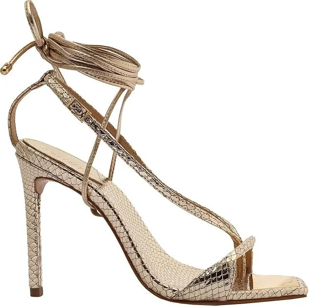 Schutz Vikki Metallic Leather Sandal Women's Sandals Gold : 10 M - Image 6