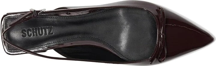 Schutz Violetta Sculpt Women's Flat Shoes Cherry Wine : 5 M, Leather - Image 2