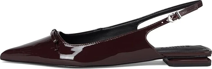 Schutz Violetta Sculpt Women's Flat Shoes Cherry Wine : 5 M, Leather - Image 6