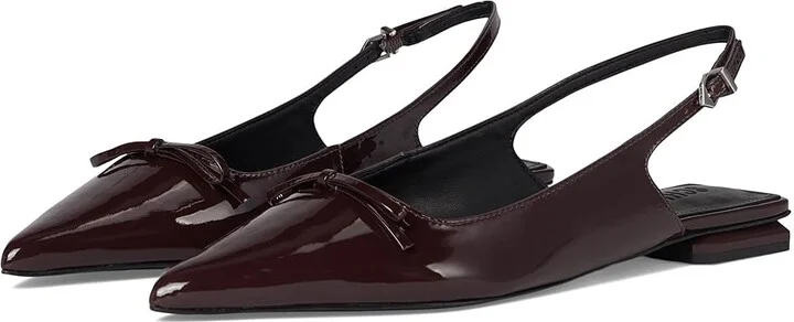 Schutz Violetta Sculpt Women's Flat Shoes Cherry Wine : 5 M, Leather
