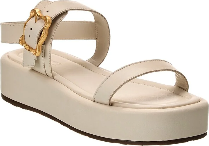 Schutz Wavy Form Leather Sandal