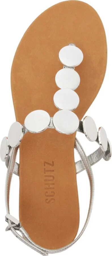 Schutz Women's Acacia T Round Toe Flat Sandals - Image 4