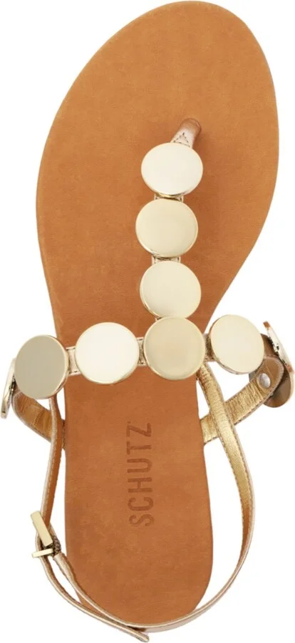 Schutz Women's Acacia T Round Toe Flat Sandals - Image 9