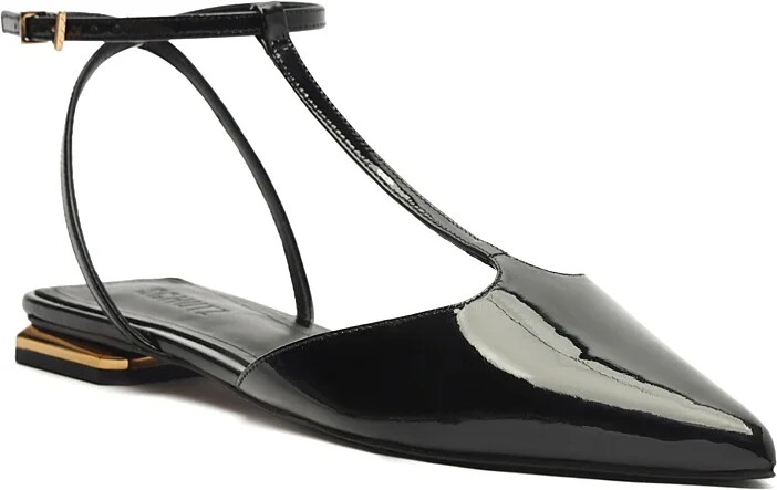 Schutz Women's Allure T Strap Flats
