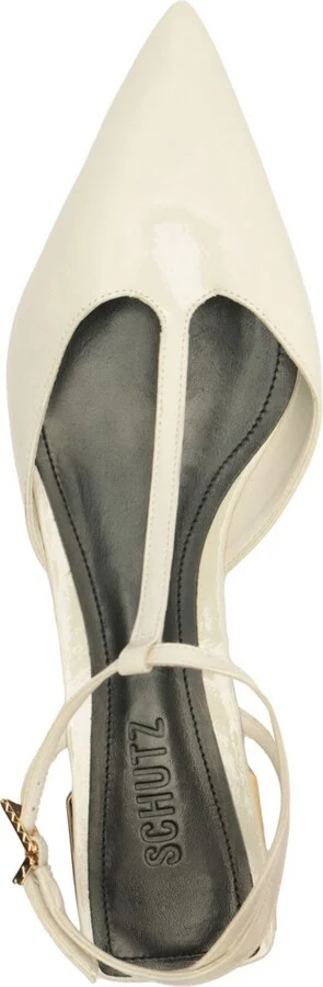 Schutz Women's Allure T-Strap Pointy Toe Flats - Image 4