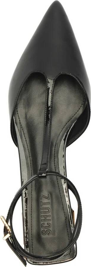 Schutz Women's Allure T-Strap Pointy Toe Flats - Image 8