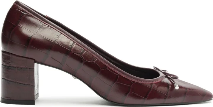 Schutz Women's Arissa Square Toe Mid Block Pumps - Image 2