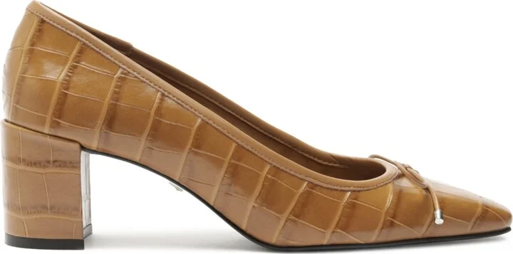 Schutz Women's Arissa Square Toe Mid Block Pumps - Image 7
