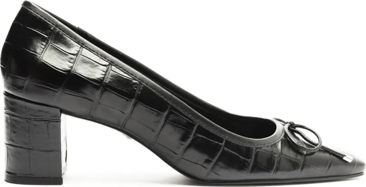 Schutz Women's Arissa Square Toe Mid Block Pumps - Image 11