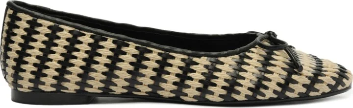 Schutz Women's Arissa Straw Slip On Flats - Image 2