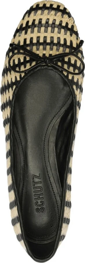 Schutz Women's Arissa Straw Slip On Flats - Image 4