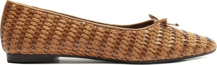 Schutz Women's Arissa Straw Slip On Flats - Image 6