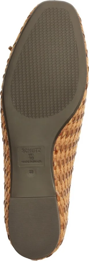 Schutz Women's Arissa Straw Slip On Flats - Image 9