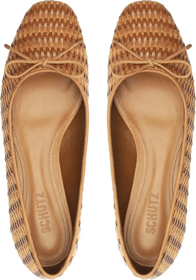Schutz Women's Arissa Straw Slip On Flats - Image 10