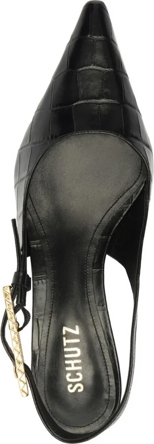 Schutz Women's Ciara Slingback Kitten Heel Pumps - Image 4