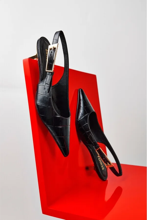 Schutz Women's Ciara Slingback Kitten Heel Pumps - Image 6
