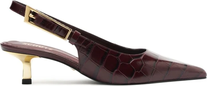 Schutz Women's Ciara Slingback Kitten Heel Pumps - Image 7