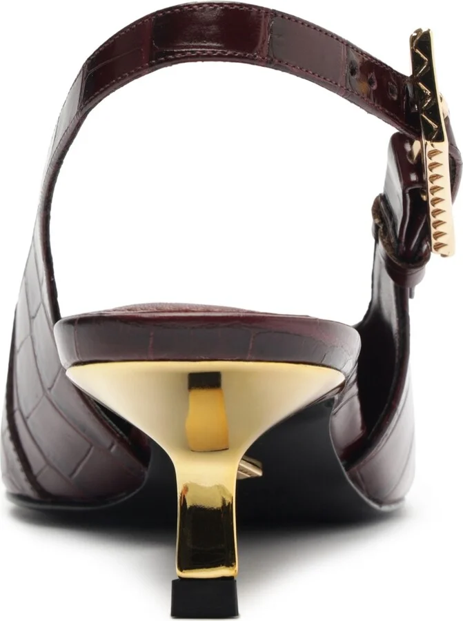 Schutz Women's Ciara Slingback Kitten Heel Pumps - Image 8