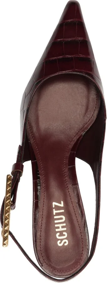 Schutz Women's Ciara Slingback Kitten Heel Pumps - Image 9