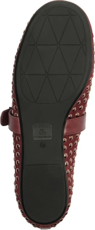Schutz Women's Eiza Shine Studded Suede Buckle Flats - Image 5