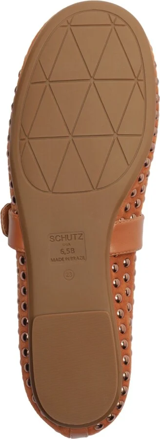 Schutz Women's Eiza Shine Studded Suede Buckle Flats - Image 9