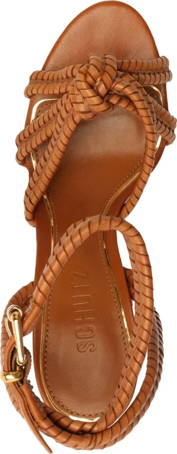 Schutz Women's Kareena Woven Block Heel Sandals - Image 4