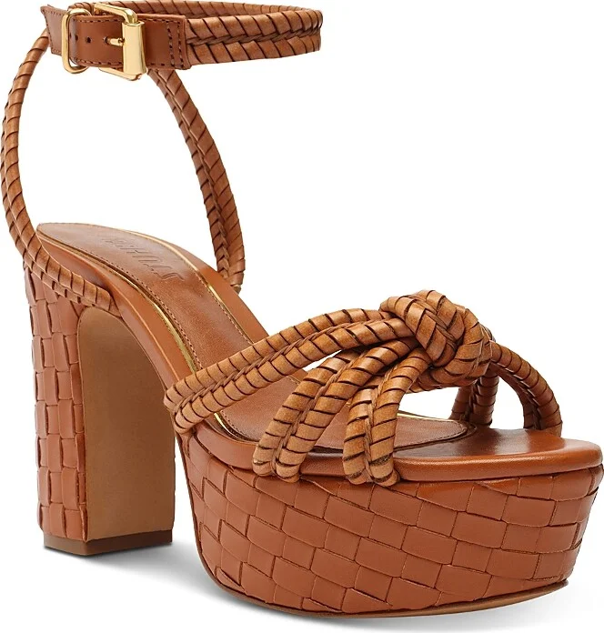 Schutz Women's Kathleen Knotted Ankle Strap Platform Sandals