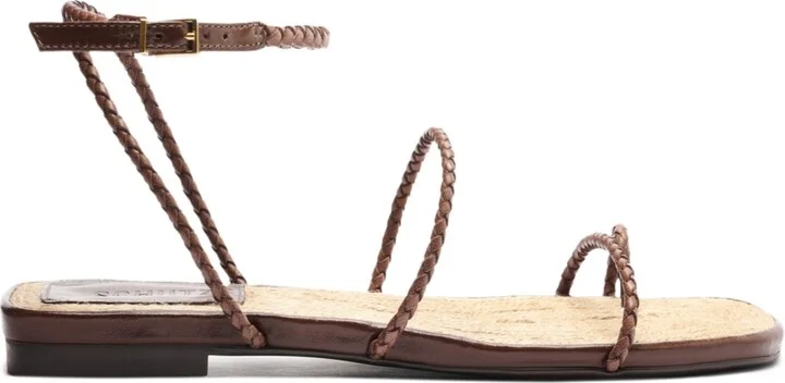Schutz Women's Kaya Straw Flat Sandals - Image 2