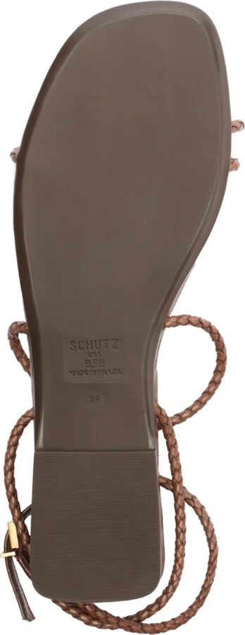 Schutz Women's Kaya Straw Flat Sandals - Image 5