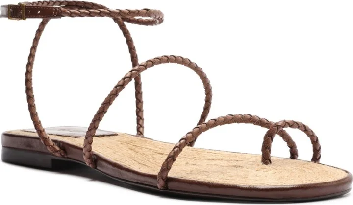Schutz Women's Kaya Straw Flat Sandals