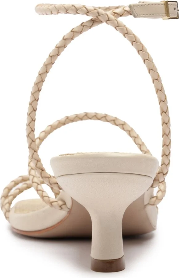 Schutz Women's Kaya Straw Mid Stiletto Heel Sandals - Image 3