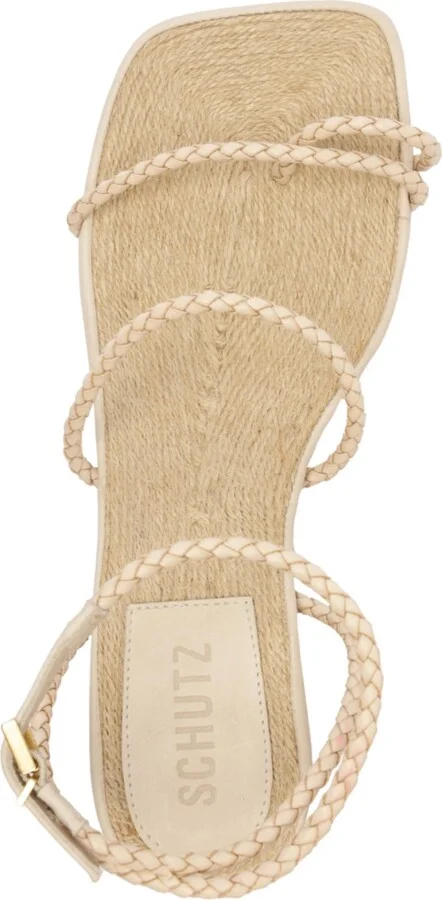 Schutz Women's Kaya Straw Mid Stiletto Heel Sandals - Image 4