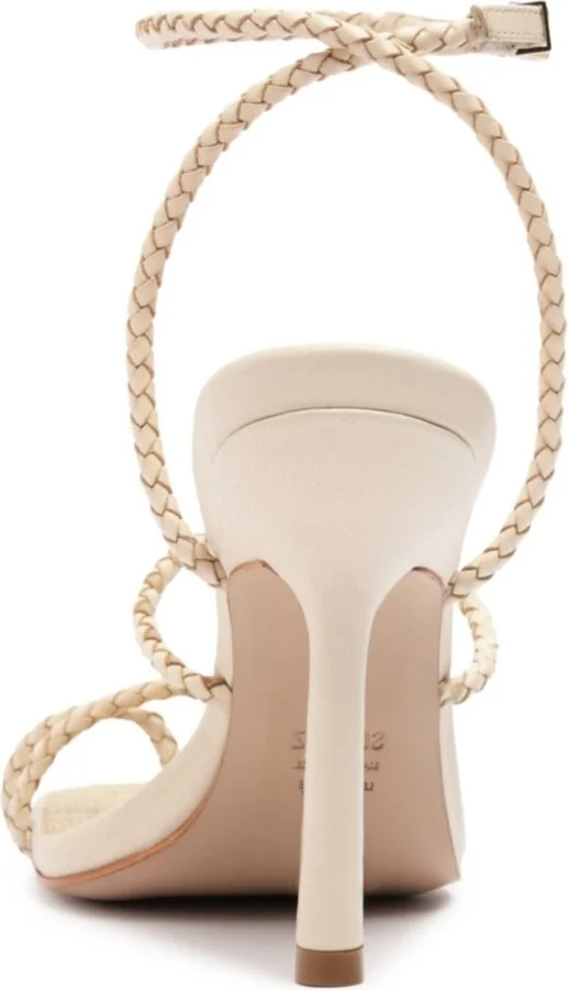 Schutz Women's Kaya Straw Stiletto Heel Sandals - Image 8