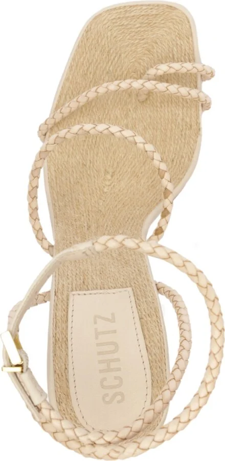 Schutz Women's Kaya Straw Stiletto Heel Sandals - Image 9