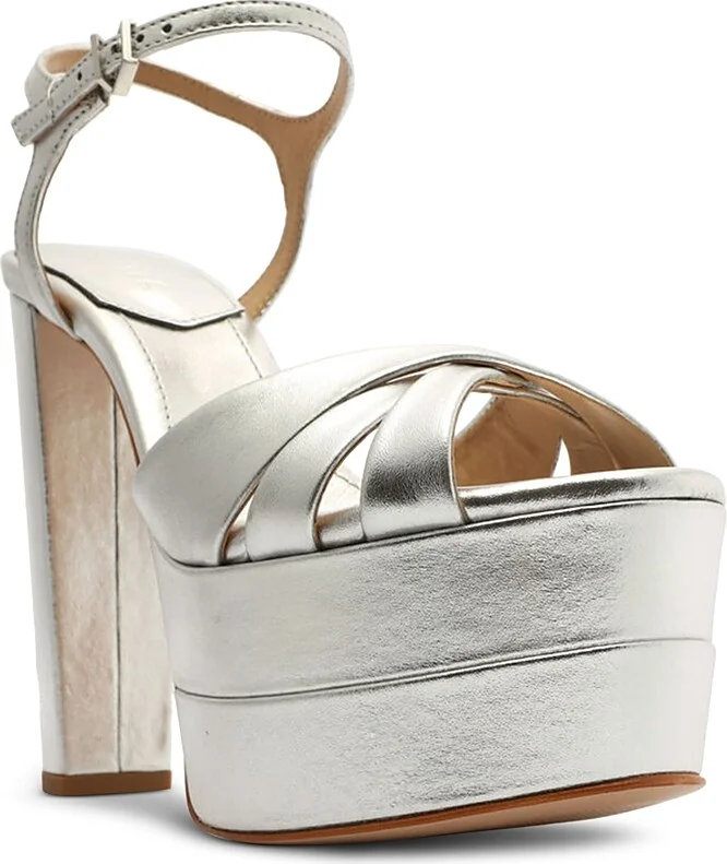 Schutz Women's Keefa High Crossover High Heel Platform Sandals