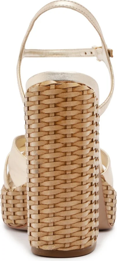 Schutz Women's Keefa High Straw Round Toe Sandals - Image 3