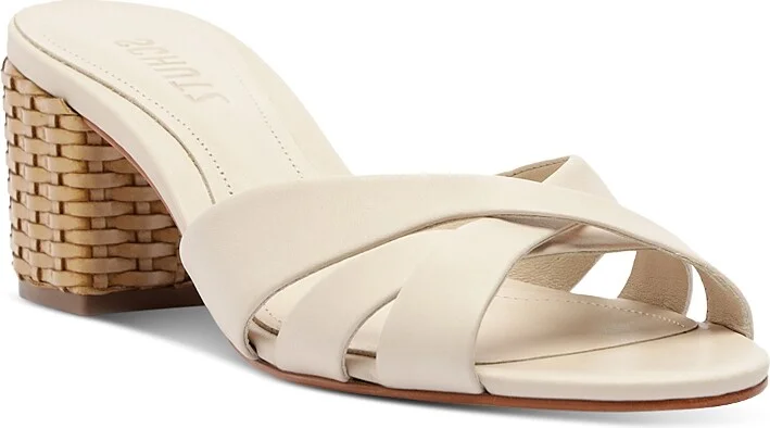 Schutz Women's Keefa Straw Heel Sandals