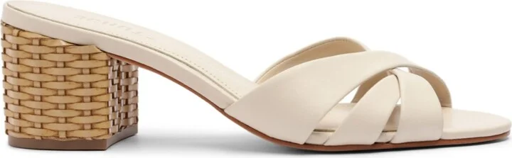 Schutz Women's Keefa Straw Slip-On Mules - Image 7