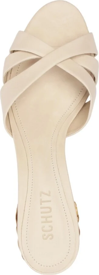 Schutz Women's Keefa Straw Slip-On Mules - Image 9