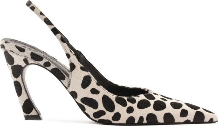 Schutz Women's Lexi Wild Slingback Pumps - White/ Black - Image 2