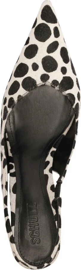 Schutz Women's Lexi Wild Slingback Pumps - White/ Black - Image 4