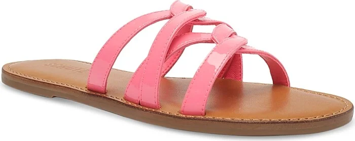 Schutz Women's Lyta Patent Strappy Slide Sandals