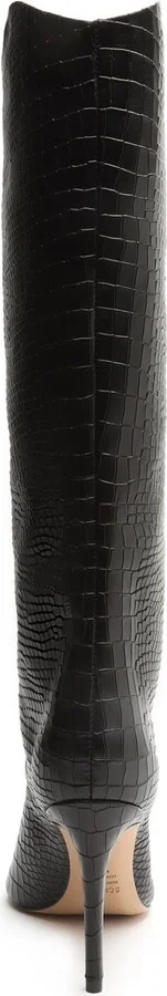 Schutz Women's Maryana Crocodile Embossed Knee High Stiletto Leather Boots - Image 3