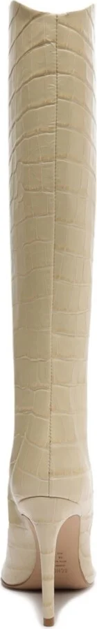 Schutz Women's Maryana Crocodile Embossed Knee High Stiletto Leather Boots - Image 8