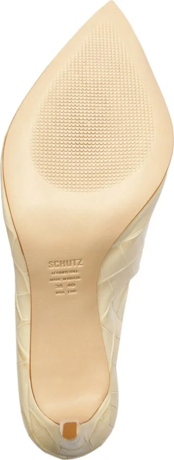 Schutz Women's Maryana Crocodile Embossed Knee High Stiletto Leather Boots - Image 10