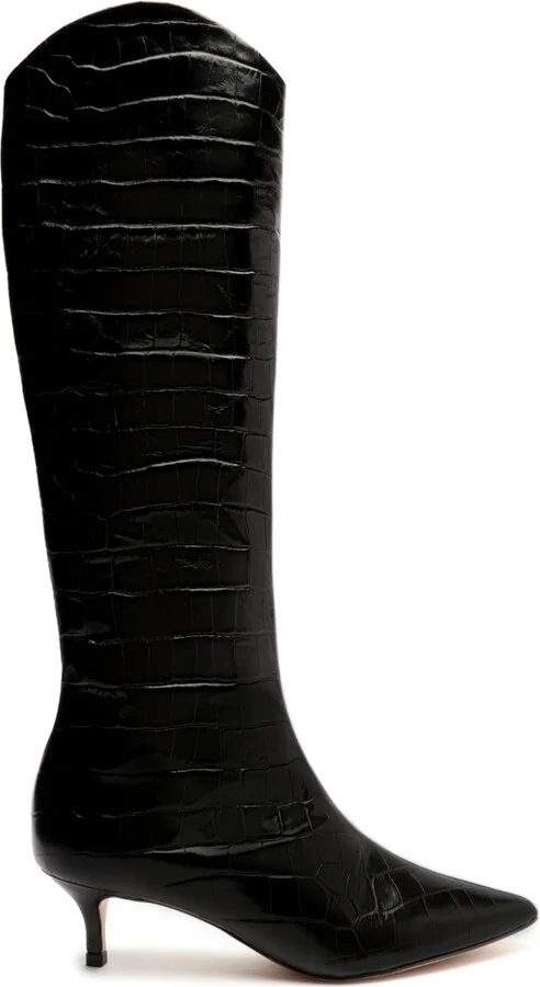 Schutz Women's Maryana Low Stiletto Knee High Heel Boots - Image 2