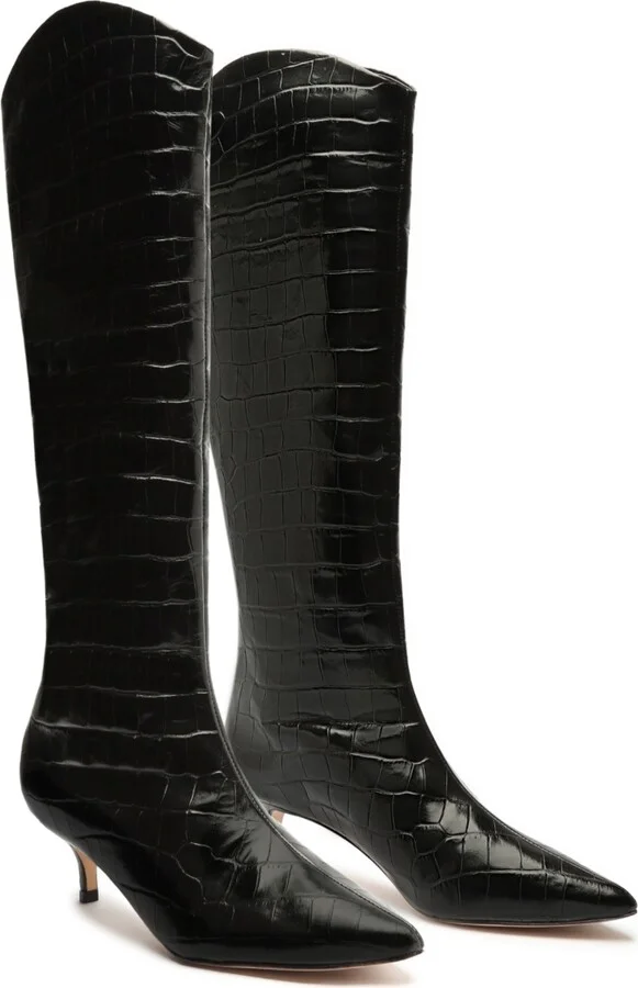Schutz Women's Maryana Low Stiletto Knee High Heel Boots - Image 6
