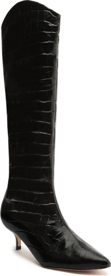 Schutz Women's Maryana Low Stiletto Knee High Heel Boots